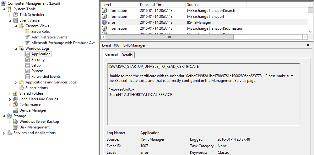 Microsoft Exchange 2013 CU11 Readiness Checks Error Microsoft Exchange 2013 CU11 Readiness Checks Error