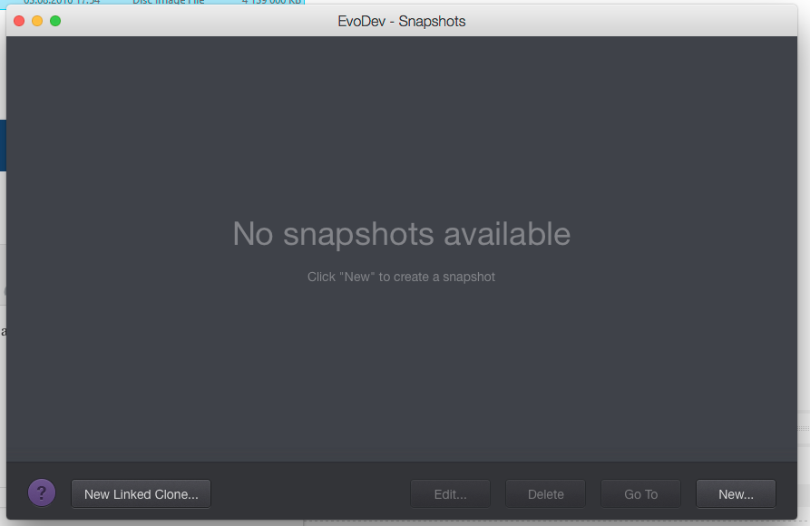 Parallels Desktop Snapshot Manager showing a safety snapshot before upgrade