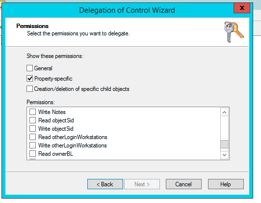 Permissions list on another domain controller where Office Location is still missing