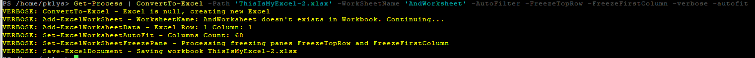 PowerShell output after installing the required dependency with no more Gdip errors