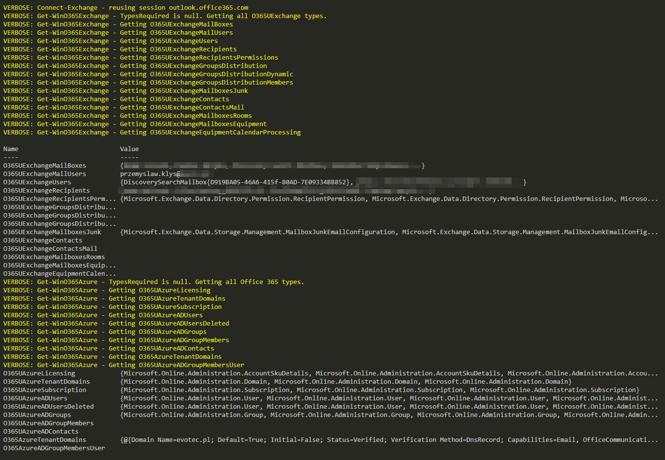 PSWinDocumentation – Export to Word, Excel, SQL of AD, AWS, Exchange, O365 Exchange, O365 Azure AD