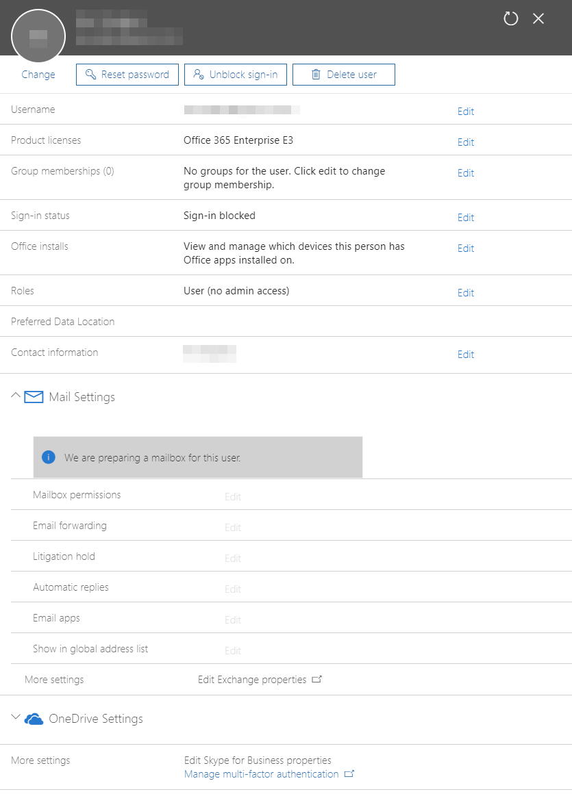 Exchange Online mailbox list after assigning licenses to users and completing the mailbox activation workflow.