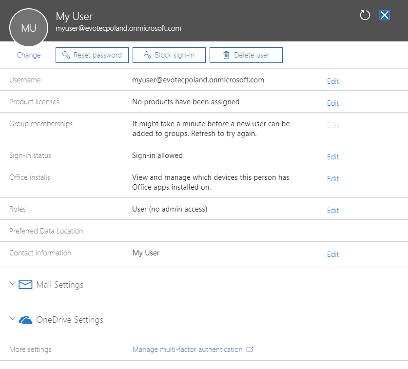 Azure portal sign-in name falling back to samAccountName when the Mail field is empty