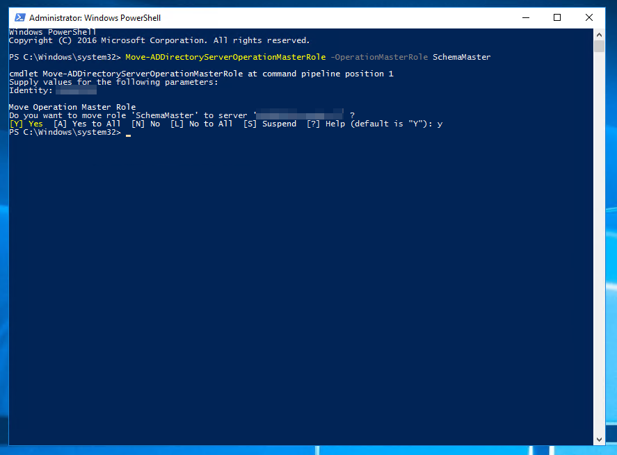 Active Directory – Move-AD Directory Server Operation Master Role: Access is denied