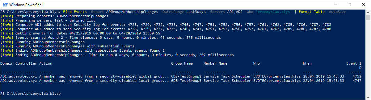 Find Who added user to Group