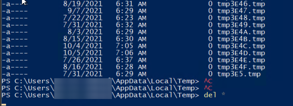 Temp folder filled with thousands of zero-byte tmp files created by repeated GetTempFileName calls