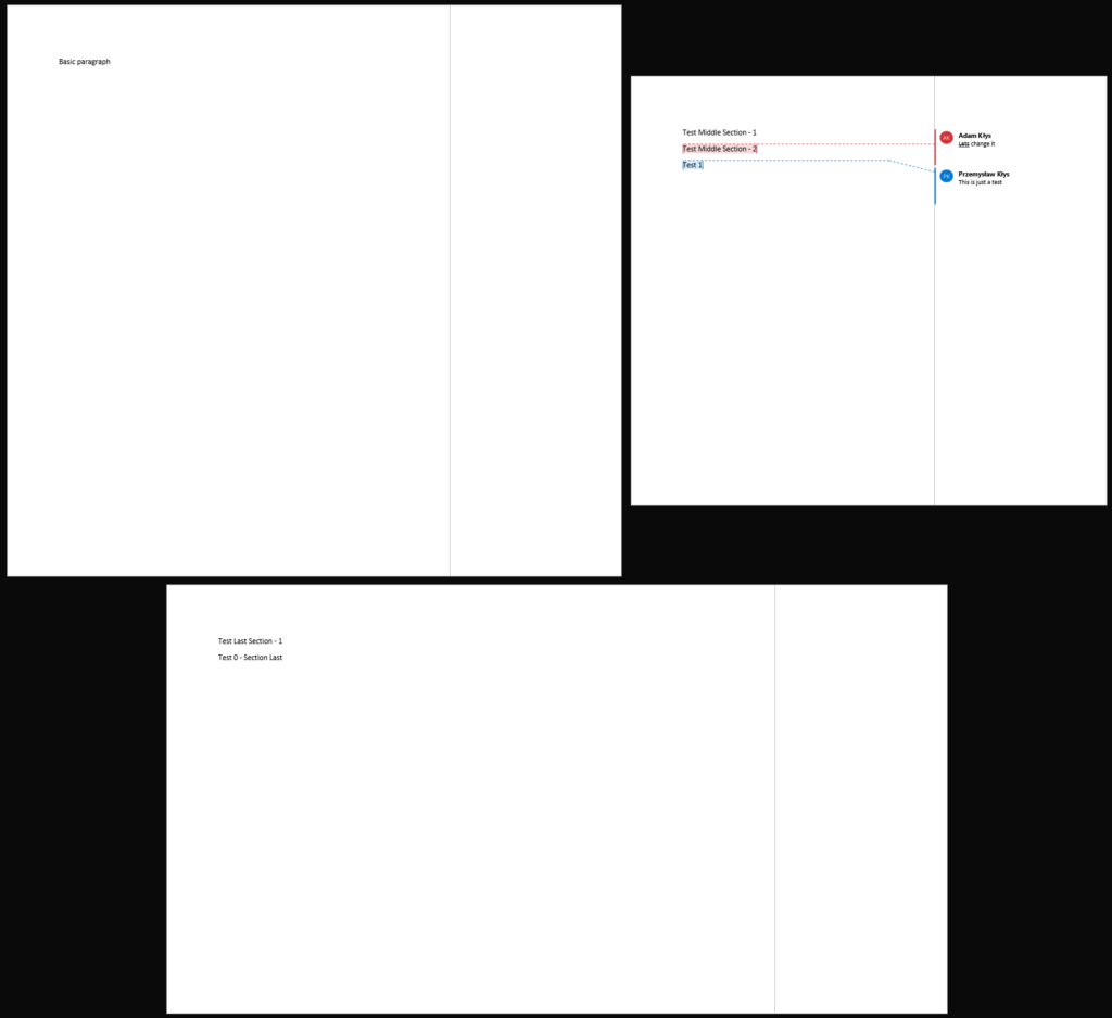OfficeIMO Word document with sections and mixed page layout