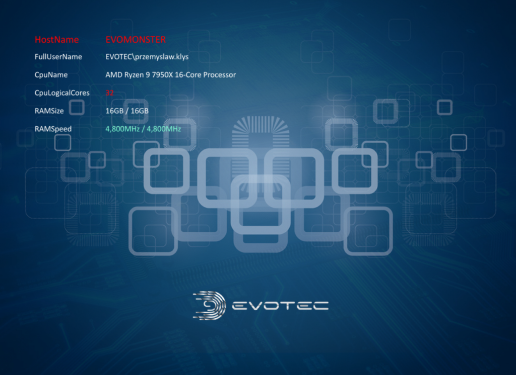 PowerBGInfo wallpaper with custom colors for selected system values